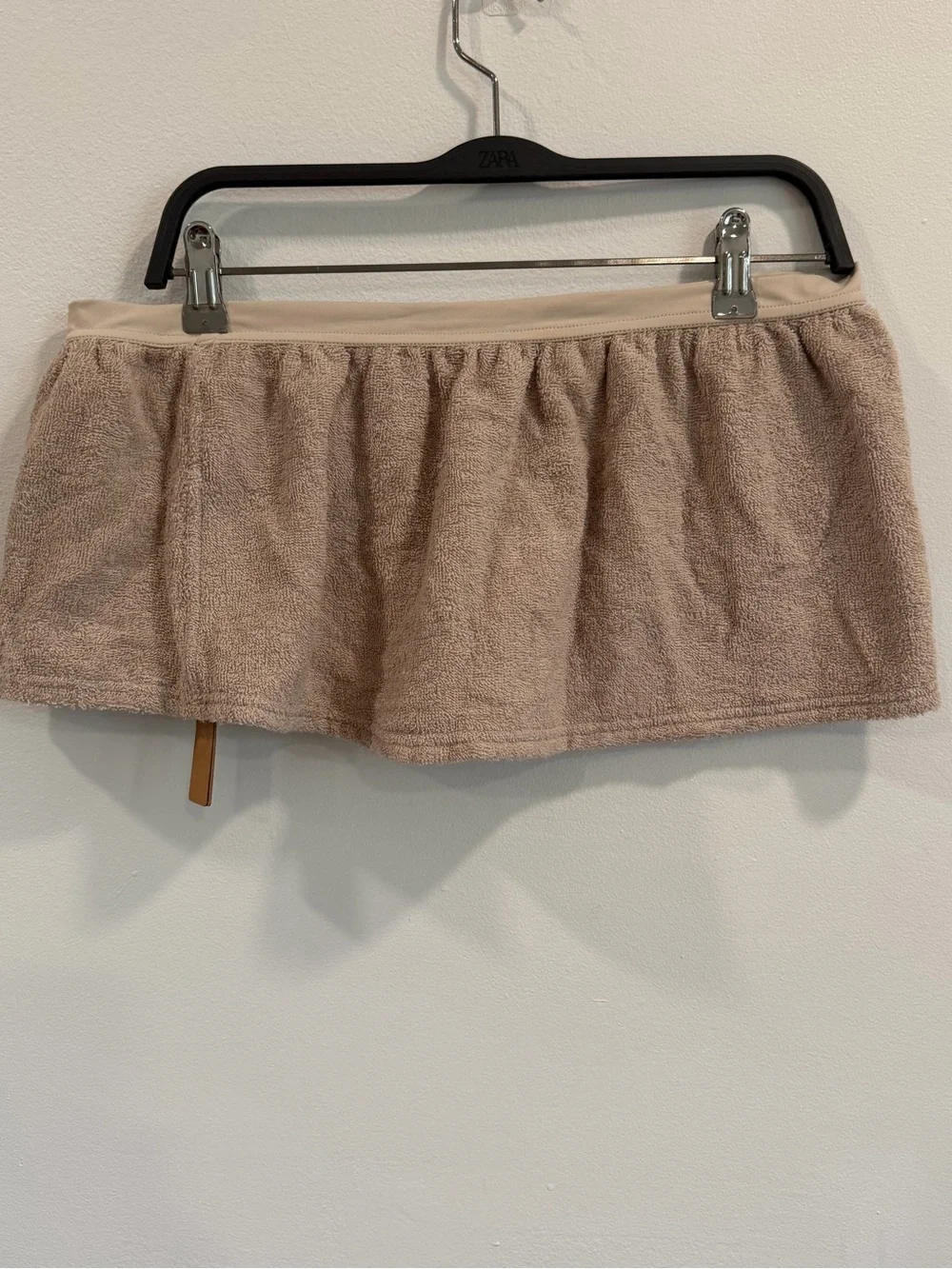 SKIMS Terry Cover-Up Mini Skirt - Stone - Size S